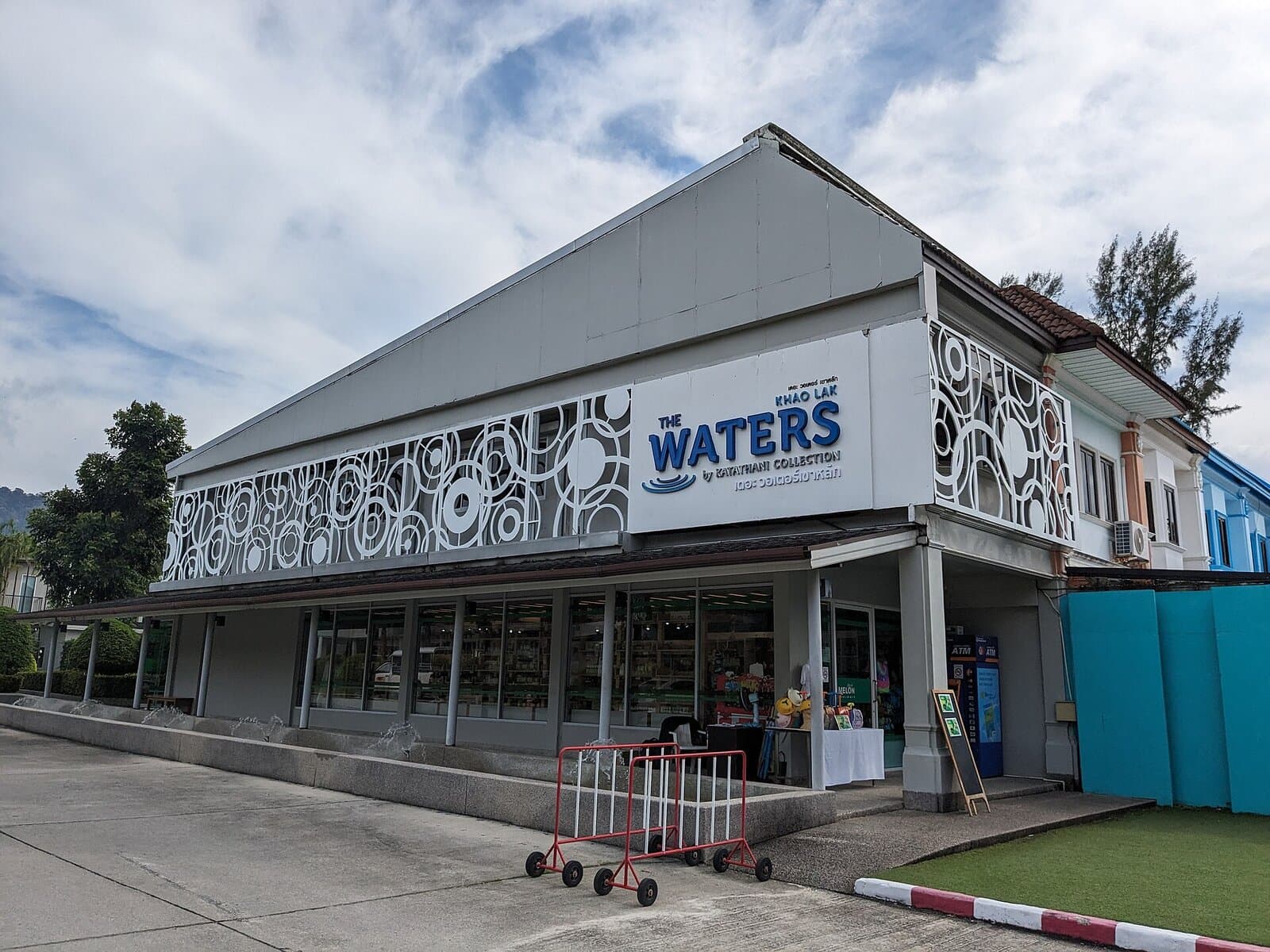 The road-side frontage of The Waters Khao Lak by Katathani with its sign