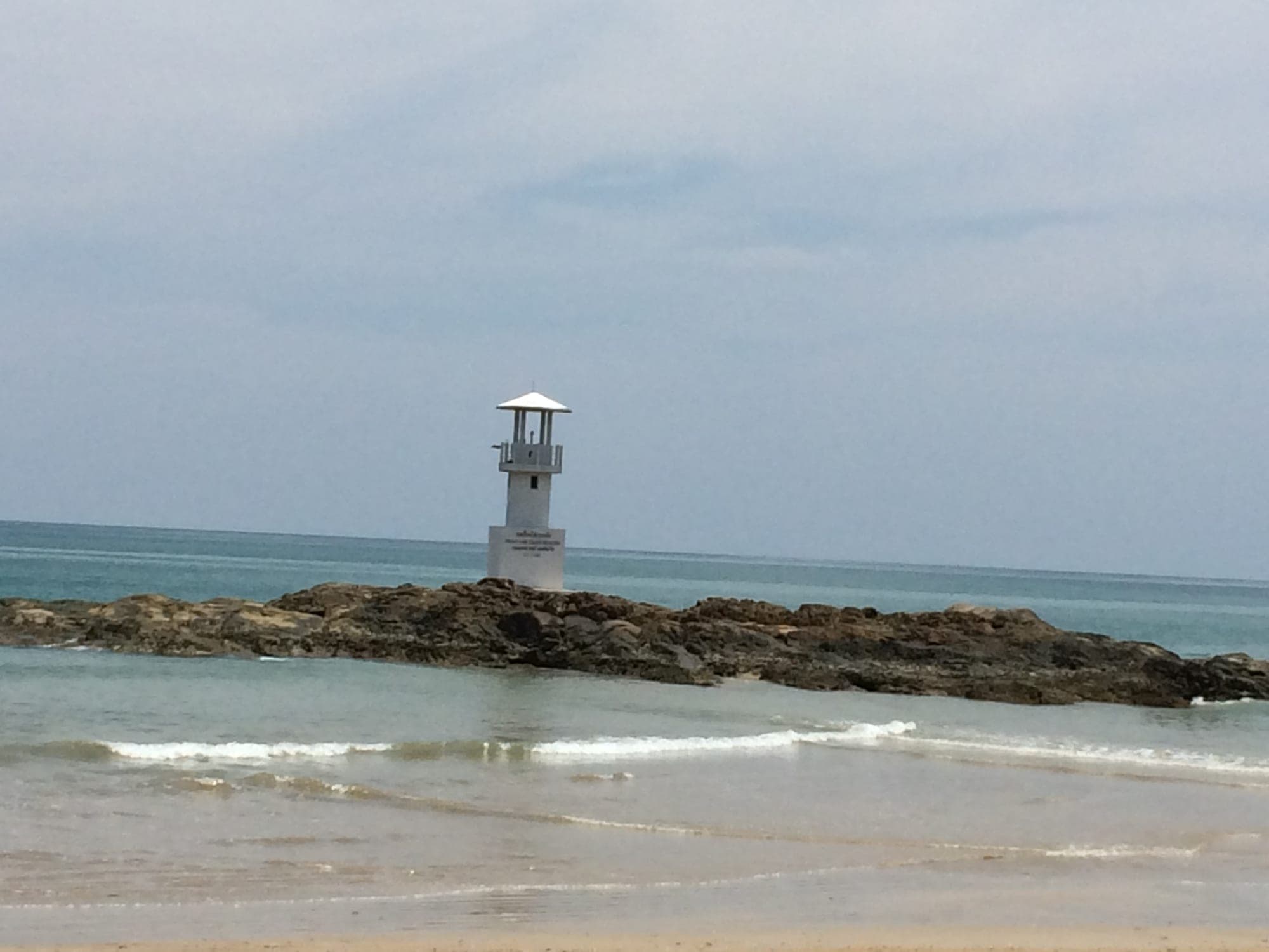A light beacon on the rocks off the Khao Lak coast